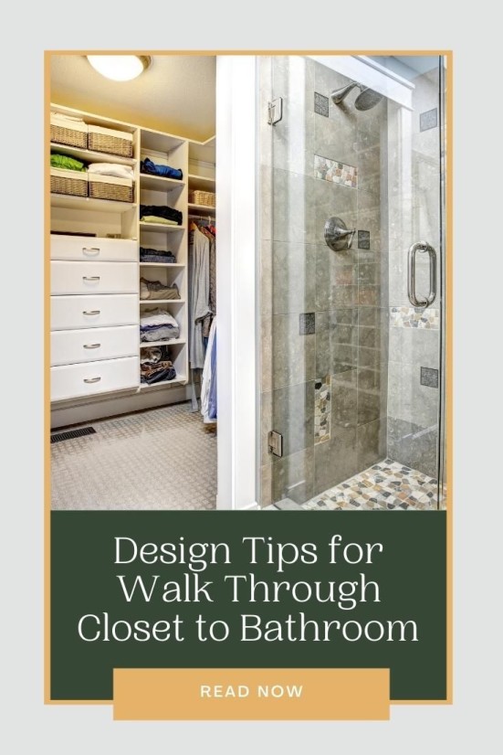 A walk through closet to bathroom is a design plan that connects