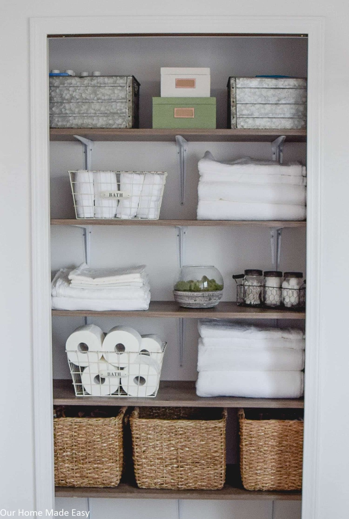 Bathroom Linen Closet Reveal – Our Home Made Easy