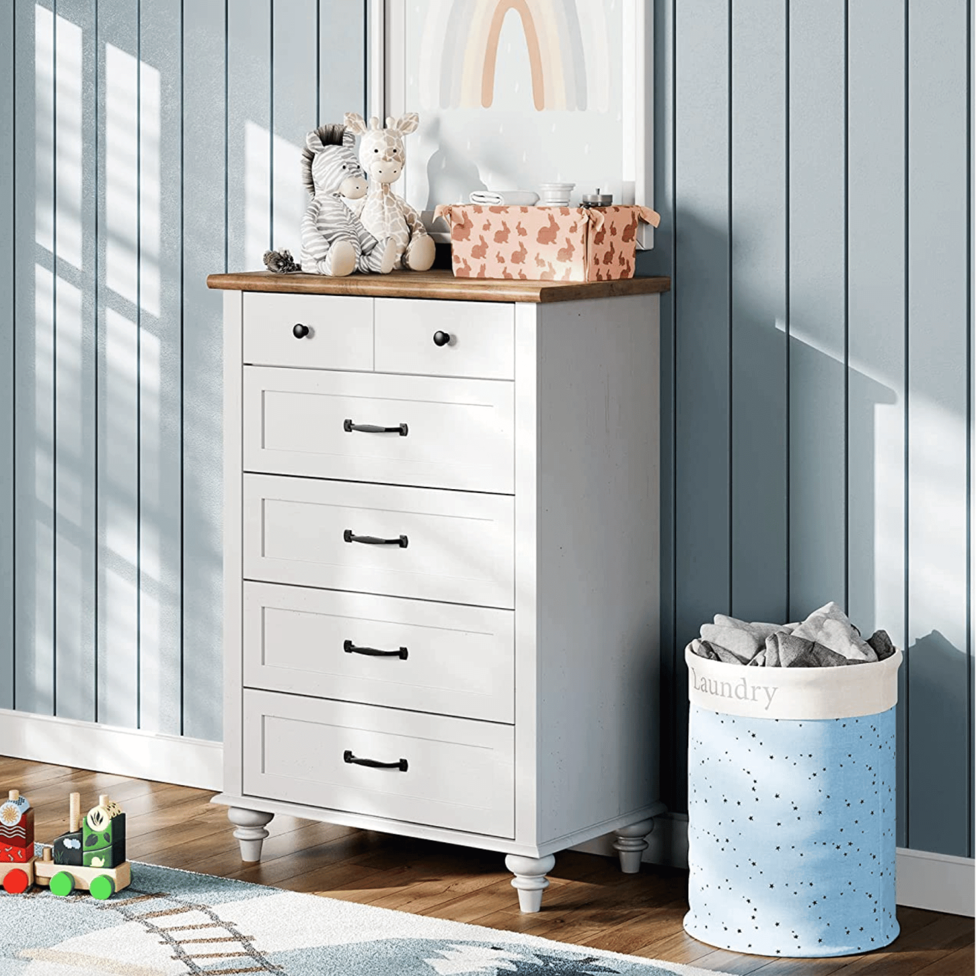 WAMPAT " Small Dresser for Bedroom with  Drawers, Tall Kids Dresser